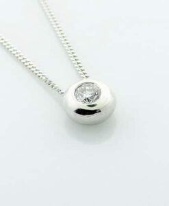 9ct Gold Diamond Solitaire Pendant