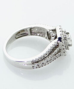 18ct White Gold Diamond Cluster Ring 1.00ct