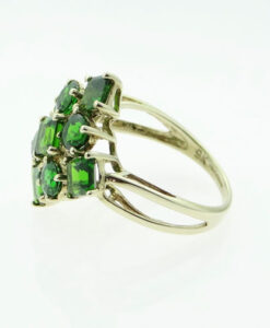 9ct Gold Russian Diopside Cluster Ring
