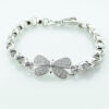 Ladies Sterling Silver CZ Butterfly Belcher Bracelet
