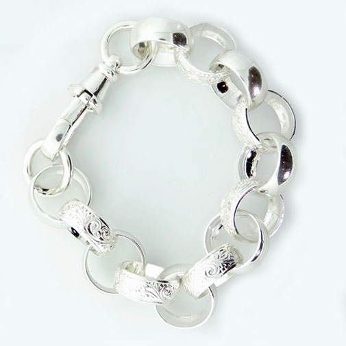 Sterling Silver Belcher Bracelet 60.4 grams