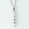 18ct White Gold Diamond Bar Pendant 0.33 carat