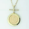 9ct Gold Diamond 2002 Half Sovereign Pendant