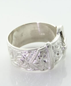 Gents Sterling Silver Buckle Ring 13.2g