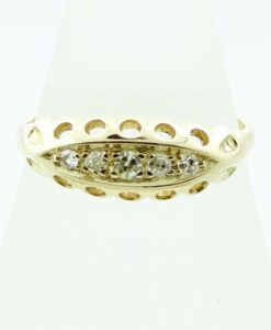 Antique 18ct Gold Five Stone Diamond Ring Hallmarked 1918