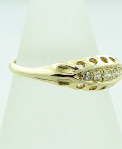 18ct Gold Five Stone Diamond Ring Hallmarked 1918