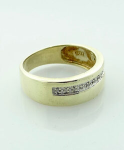 Gent's 9ct Gold Diamond Band Ring
