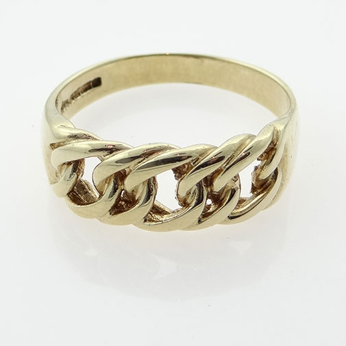 Men's 9ct Gold Chain Link Ring