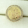9ct Gold Mount Ring with 1982 Half Sovereign Coin
