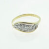 Vintage Gold & Platinum Five Stone Diamond Swirl Ring