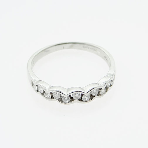 18ct White Gold Diamond Wedding Band Ring