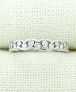 18ct White Gold Diamond Wedding Band Ring