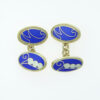 Vintage Sterling Silver Year 2000 Cufflinks by Alabaster and Wilson