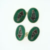 Vintage Silver Gilt Enamel Jockey Cufflinks