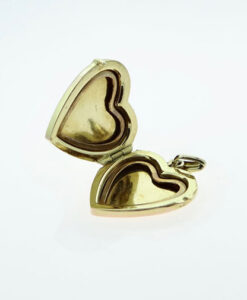 Vintage Georg Jensen 9ct Gold Heart Locket 1972