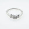 White Gold Princess Cut Diamond Cluster Ring