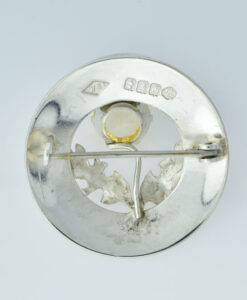 Vintage Sterling Silver Scotch Thistle Brooch dated 1949