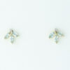 9ct Gold Blue Topaz and Diamond Earrings