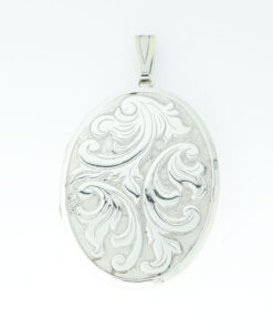 Vintage Sterling Silver Oval Locket by Georg Jensen 1970