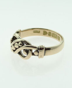 9ct Rose Gold Keeper Ring H/M Chester 1901