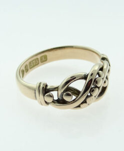 9ct Rose Gold Keeper Ring H/M Chester 1901