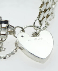 Vintage Sterling Silver Gate Bracelet dated London 1979