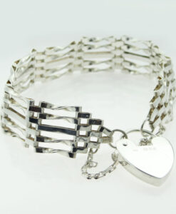 Vintage Sterling Silver Gate Bracelet dated London 1979