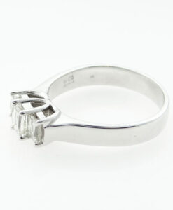 18ct White Gold Trilogy Diamond Ring 1.02ct