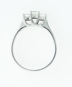 18ct White Gold Trilogy Diamond Ring 1.02ct