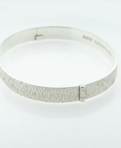 vintage sterling silver bark effect bangle