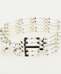 Vintage Sterling Silver Gate Bracelet - London 1977