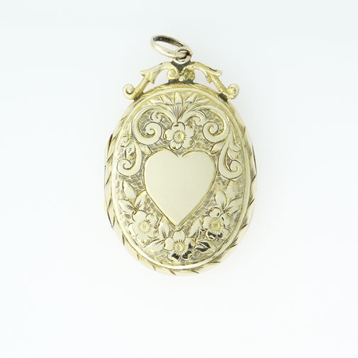 Antique 9ct Gold Back and Front Oval Picture Locket