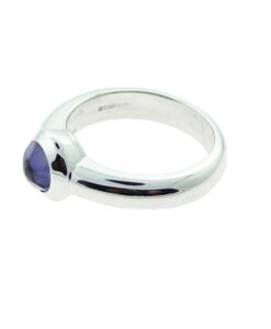 Authentic Tiffany & Co. White Gold Amethyst Ring