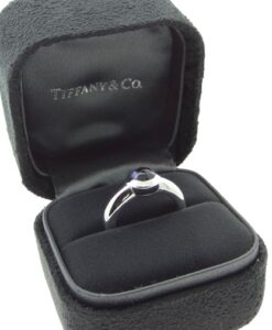 Authentic Tiffany & Co. 18ct White Gold Amethyst Ring