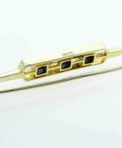 Art Deco 15ct Gold Sapphire & Pearl Brooch