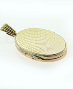 Vintage Georg Jensen 9ct Gold Oval Locket 1978