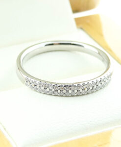 Platinum Brilliant Cut Diamond Half Eternity Ring .25ct