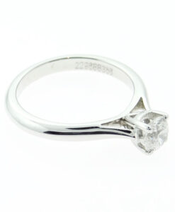 Platinum Brilliant Cut Diamond Solitaire Ring .50ct by Mappin and Webb London