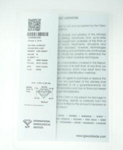 Platinum Brilliant Cut Diamond Solitaire Ring .50ct by Mappin and Webb London