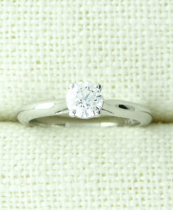 Platinum Brilliant Cut Diamond Solitaire Ring .50ct by Mappin and Webb London