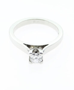 Platinum Diamond Princess Cut Solitaire Ring