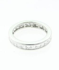 Platinum 2.20ct Asscher Diamond Full Eternity Ring