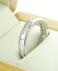 Platinum 2.20ct Asscher Diamond Full Eternity Ring