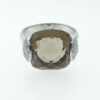 18ct White Gold Diamond and Smokey Quartz Cocktail Ring