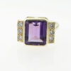 18ct Gold Diamond and Amethyst Cocktail Ring