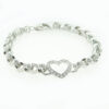 SILVER LOVE HEART BELCHER BRACELET