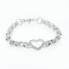 Child's Sterling Silver Open Love Heart Belcher Bracelet