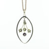 Antique 9ct Rose Gold Almandene Garnet and Seed Pearl Pendant c1910