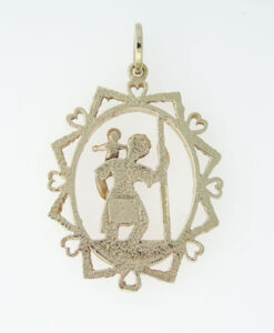 Vintage 9ct Gold Saint Christopher Pendant