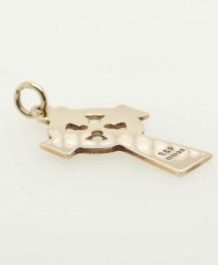 Vintage 9ct Gold Engraved Celtic Cross